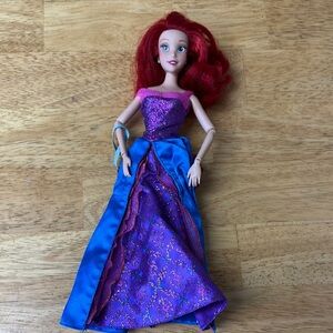 Disney Vibrant Red and Blue Doll with Shimmery Dress